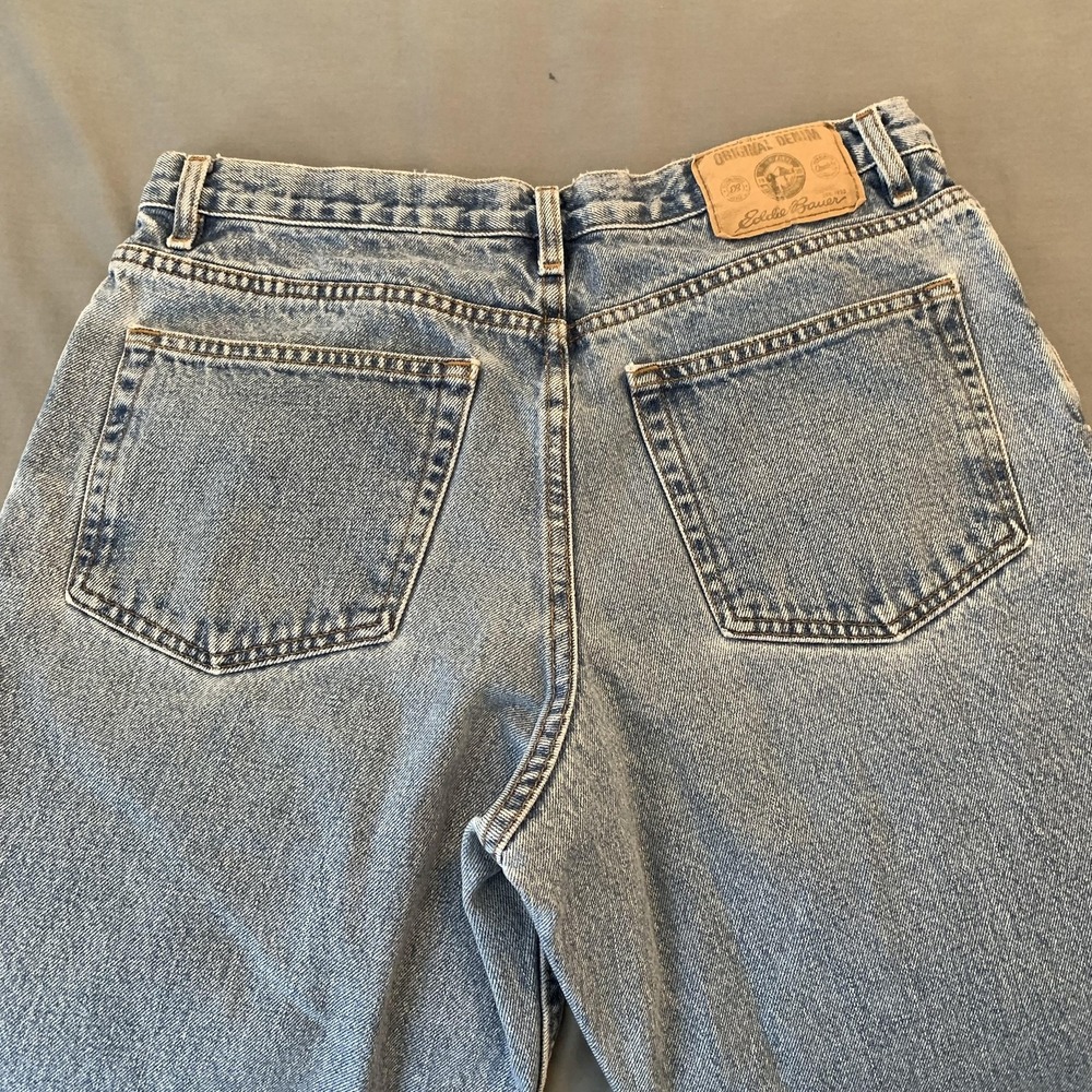 Eddie Bauer Original Denim Jeans Mens 33x30 Blue Straight Mid Rise Denim Pants - Picture 10 of 12
